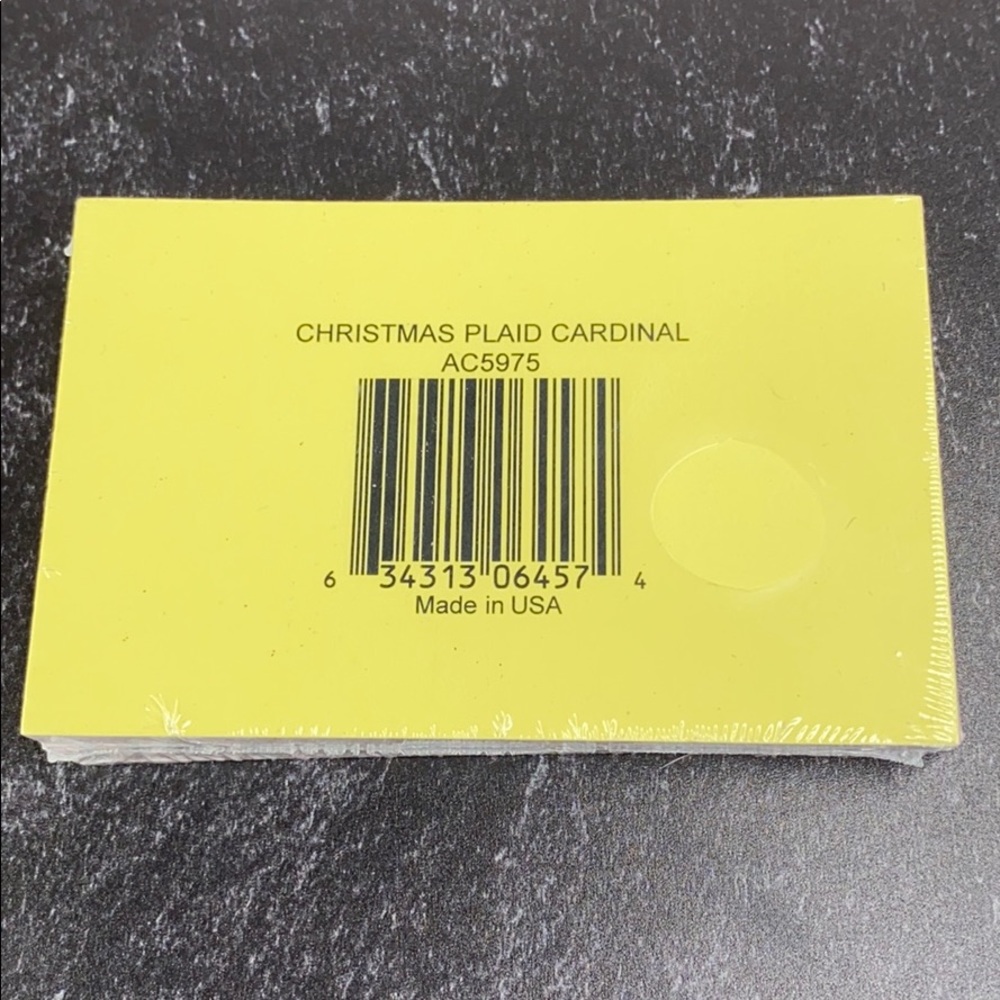 50 Cardinal Plaid Enclosure Cards CLEARANCE - Picture 5 of 5